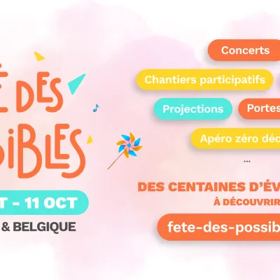 La Fête des Possibles, c'est aussi de l'informatique libre ! Partout en France et en Belgique du 11 septembre au 11 octobre 2026