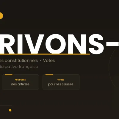 Écrivons-la — Plateforme citoyenne participative