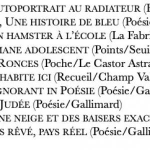 [Poésie] Le Marquis de Zad sur Twitter : “Liste de recueils pour faire son entrée en poésie "contemporaine" (XXe et surtout XXIe siècle)."
