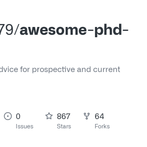 GitHub - pliang279/awesome-phd-advice: Collection of advice for prospective and current PhD students