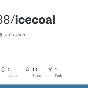 GitHub - ppml38/icecoal: Lightweight SQL database