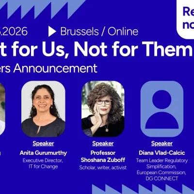“Fight for Us, Not for Them”: A Public Interest Vision for EU Tech Policy — new speakers announced