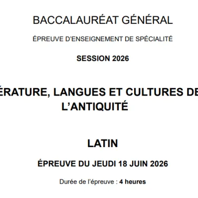 Bac 2026 : les sujets de latin, grec ancien et biologie-écologie