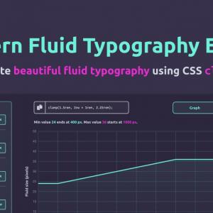 Modern fluid typography editor