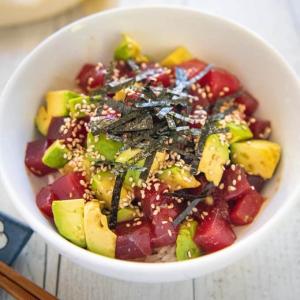 Tuna and Avocado Rice Bowl (Donburi)