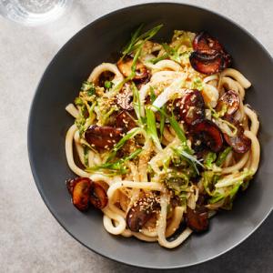 Honey-Glazed Mushrooms With Udon Recipe