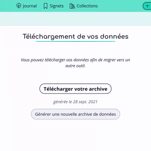 Téléchargez vos données
