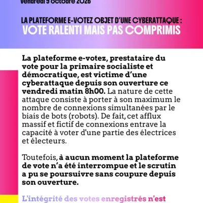 ☕️ Attaque par déni de service sur la plateforme de vote pour la primaire de la gauche