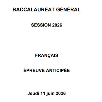 Découvrez le sujet de l’épreuve anticipée de français en métropole (bac 2026)
