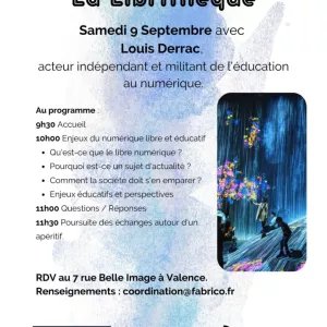 [Intervention] Rendez-vous chez Fabrico à Valence le 9 septembre