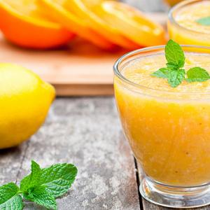 Smoothie orange, pomme et citron
