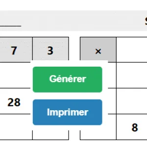 Maths : un générateur de grilles de multiplications