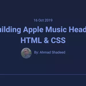 Rebuilding Apple Music Header in HTML & CSS