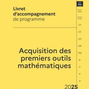 Livrets d'accompagnement du programme de mathématiques pour la maternelle