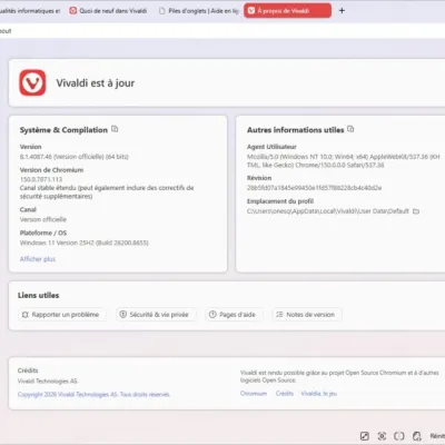 ☕️ Vivaldi 8.1 corrige une longue liste de bugs