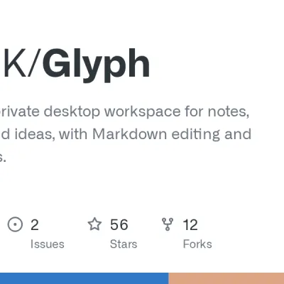 GitHub - SidhuK/Glyph: 📝 Glyph is a private desktop workspace for notes, documents, and ideas, with Markdown editing and built-in AI tools.