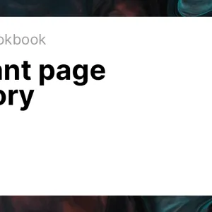 Instant page factory