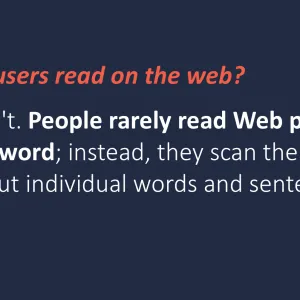 How Users Read on the Web
