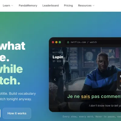 LangPanda : apprendre une langue avec Netflix & YouTube