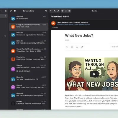 Postcard is a new email client for GNOME, built with AI