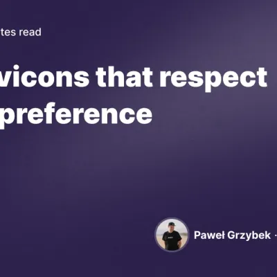 SVG favicons that respect theme preference | pawelgrzybek.com