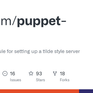 GitHub - vilmibm/puppet-tilde: a puppet module for setting up a tilde style server