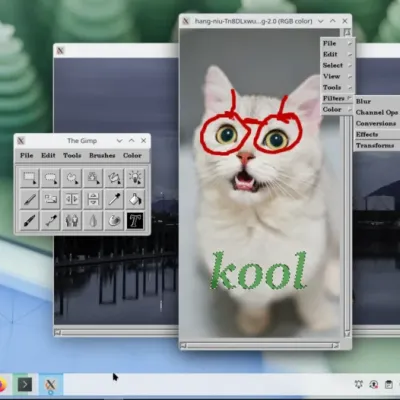 Run a 30-year old version of GIMP on modern Linux via Flatpak