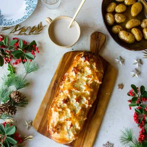 Wellington végétalien à la butternut, marron et champignons