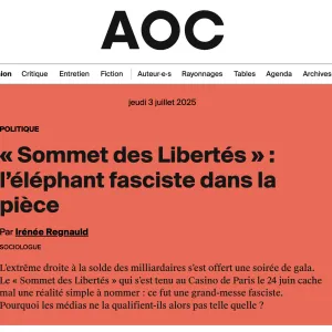 « Sommet des Libertés » : l’éléphant fasciste dans la pièce