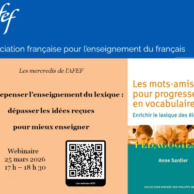 Enseigner le lexique : un webinaire AFEF