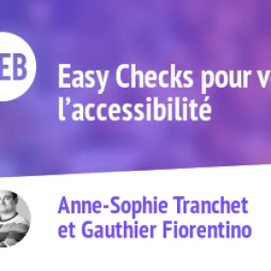 Easy Checks pour vérifier l’accessibilité - Paris Web
