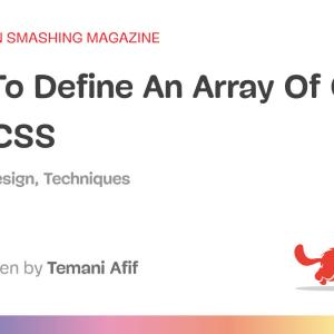 How To Define An Array Of Colors With CSS