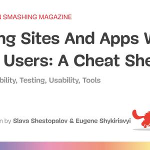 Testing Sites And Apps With Blind Users: A Cheat Sheet