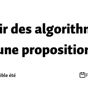 Sortir des algorithmes : une proposition
