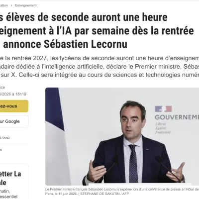 L'heure de l'IA au lycée. Buvez des données et mangez des tokens.