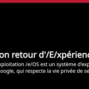 /e/os - Mon retour d'/E/xpérience