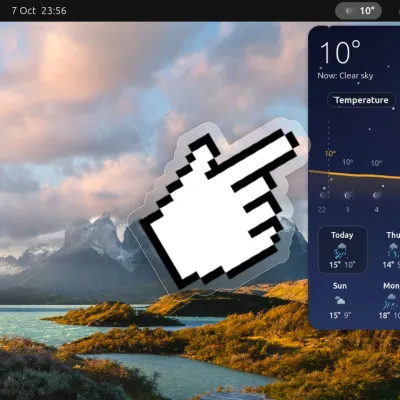 A pair of flashy-looking weather extensions for GNOME Shell