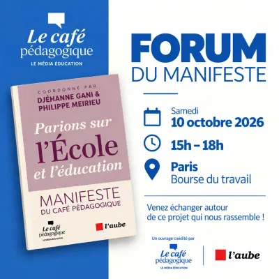 On vous retrouve samedi ? Forum du Manifeste du Café pédagogique