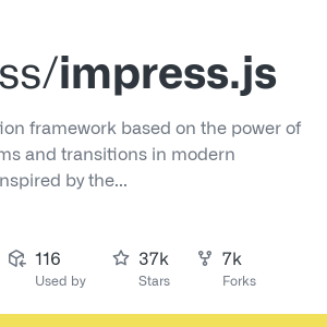 GitHub - impress/impress.js: It's a presentation framework based on the power of CSS3 transforms and transitions in modern browsers and inspired by the idea behind prezi.com.