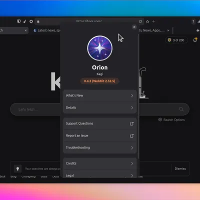 Development has ended on Orion for Linux