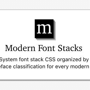 Modern Font Stacks