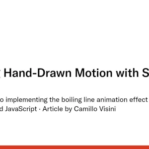 Simulating Hand-Drawn Motion with SVG Filters