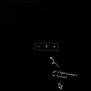 quantity picker w/ [type=number] 👨‍🍳

quantity-picker:has(input:invalid):not(:focus-within) {
  animation: shake;
  background: hsl(0 100% 50% / 0.14);
}

aim to guide, not distract, using form control validation css 🤙

(cooler detail is how the num track works though 👀)