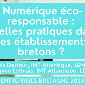 Numérique éco-responsable : quelles pratiques dans les établissements bretons ? - MARSOUIN.ORG