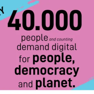 European decision-makers accept petition signatures at Tech and Society Summit