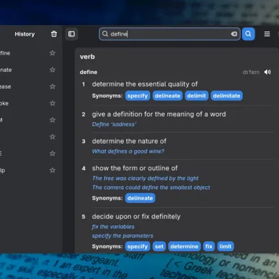 Wordbook is a modern offline dictionary for GNOME