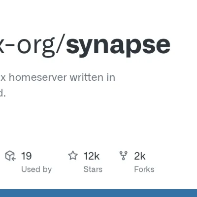 GitHub - matrix-org/synapse: Synapse: Matrix homeserver written in Python/Twisted.