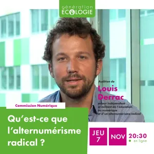 [Agenda] Audition pour Génération Écologie le 7 novembre