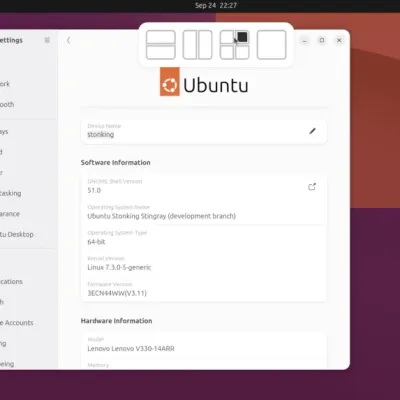 ☕️ Ubuntu 26.10 : du retard pour la bêta et un « snapping » à la Windows 11