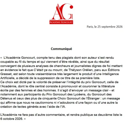 ☕️ L’académie Goncourt se positionne vite et maladroitement contre l’IA générative